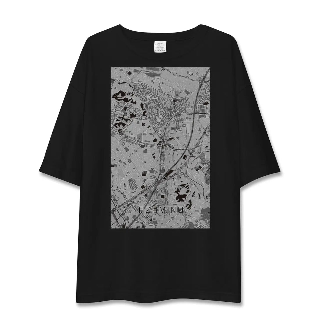 【あざみ野(神奈川県)】地図柄ビッグシルエットTシャツ