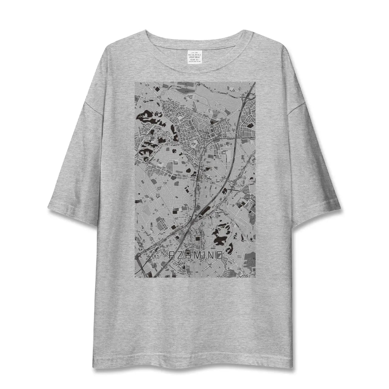 【あざみ野(神奈川県)】地図柄ビッグシルエットTシャツ