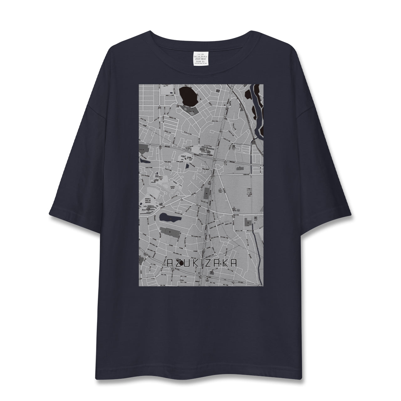 【小豆坂(愛知県)】地図柄ビッグシルエットTシャツ