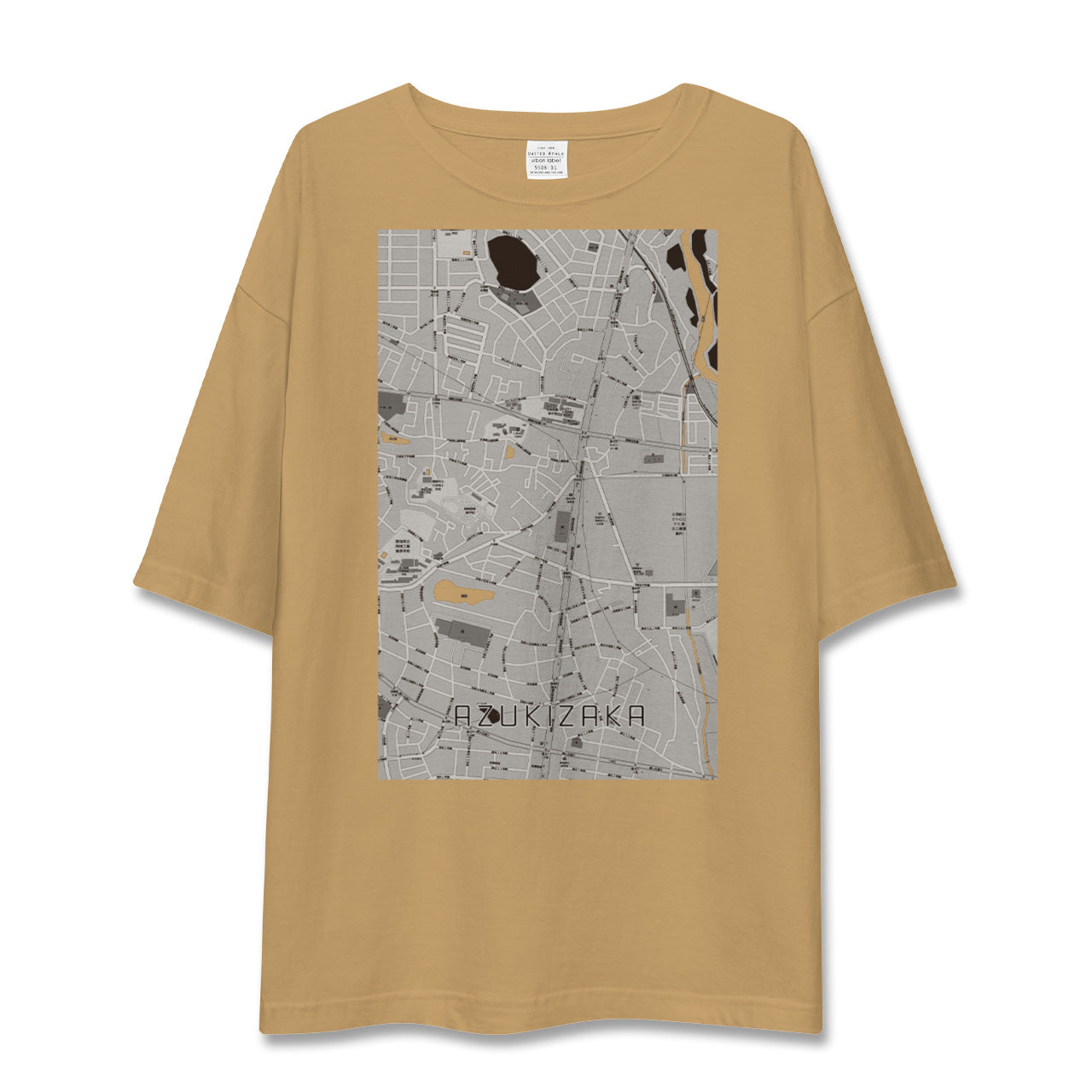 【小豆坂(愛知県)】地図柄ビッグシルエットTシャツ