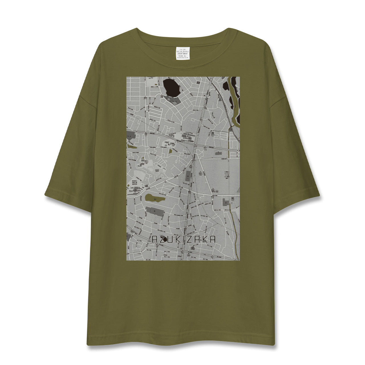 【小豆坂(愛知県)】地図柄ビッグシルエットTシャツ