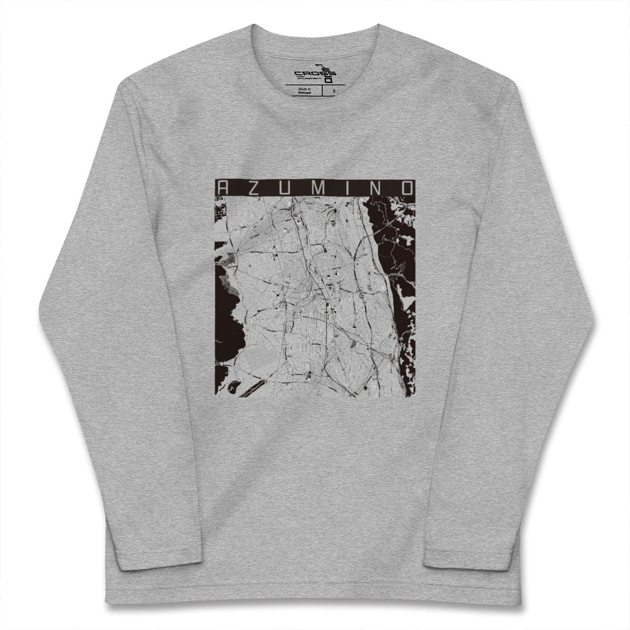 【安曇野(長野県)】地図柄ロングスリーブTシャツ