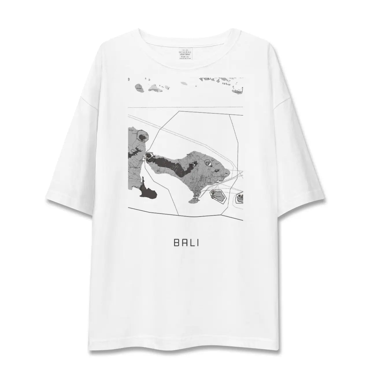 【バリ(インドネシア)】地図柄ビッグシルエットTシャツ