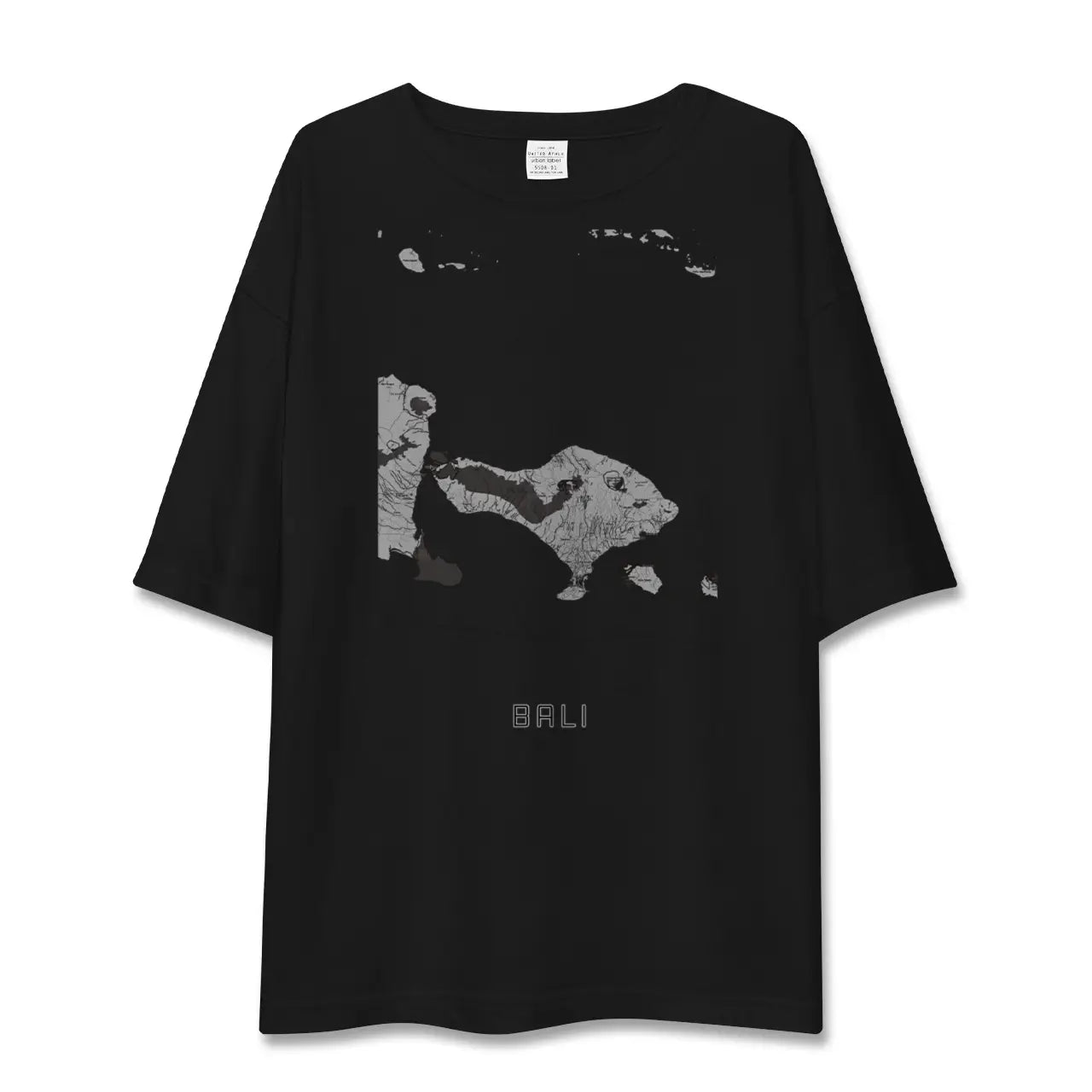 【バリ(インドネシア)】地図柄ビッグシルエットTシャツ