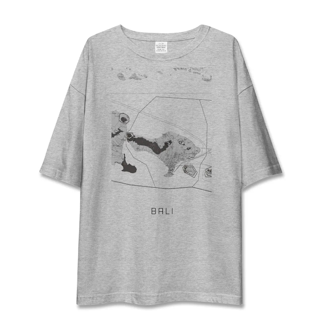 【バリ(インドネシア)】地図柄ビッグシルエットTシャツ
