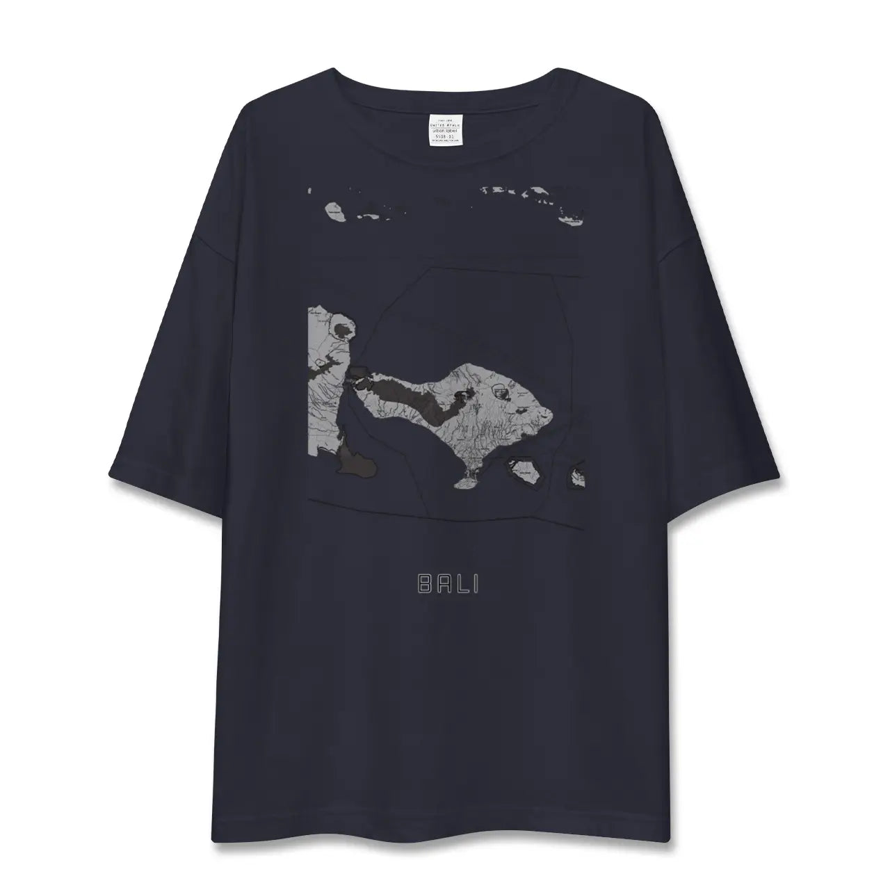 【バリ(インドネシア)】地図柄ビッグシルエットTシャツ