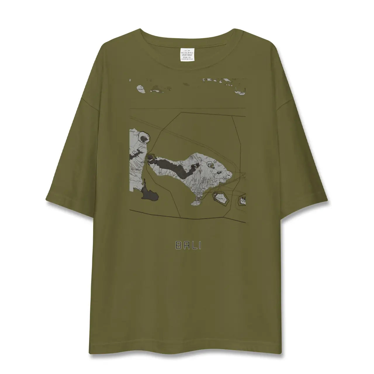 【バリ(インドネシア)】地図柄ビッグシルエットTシャツ