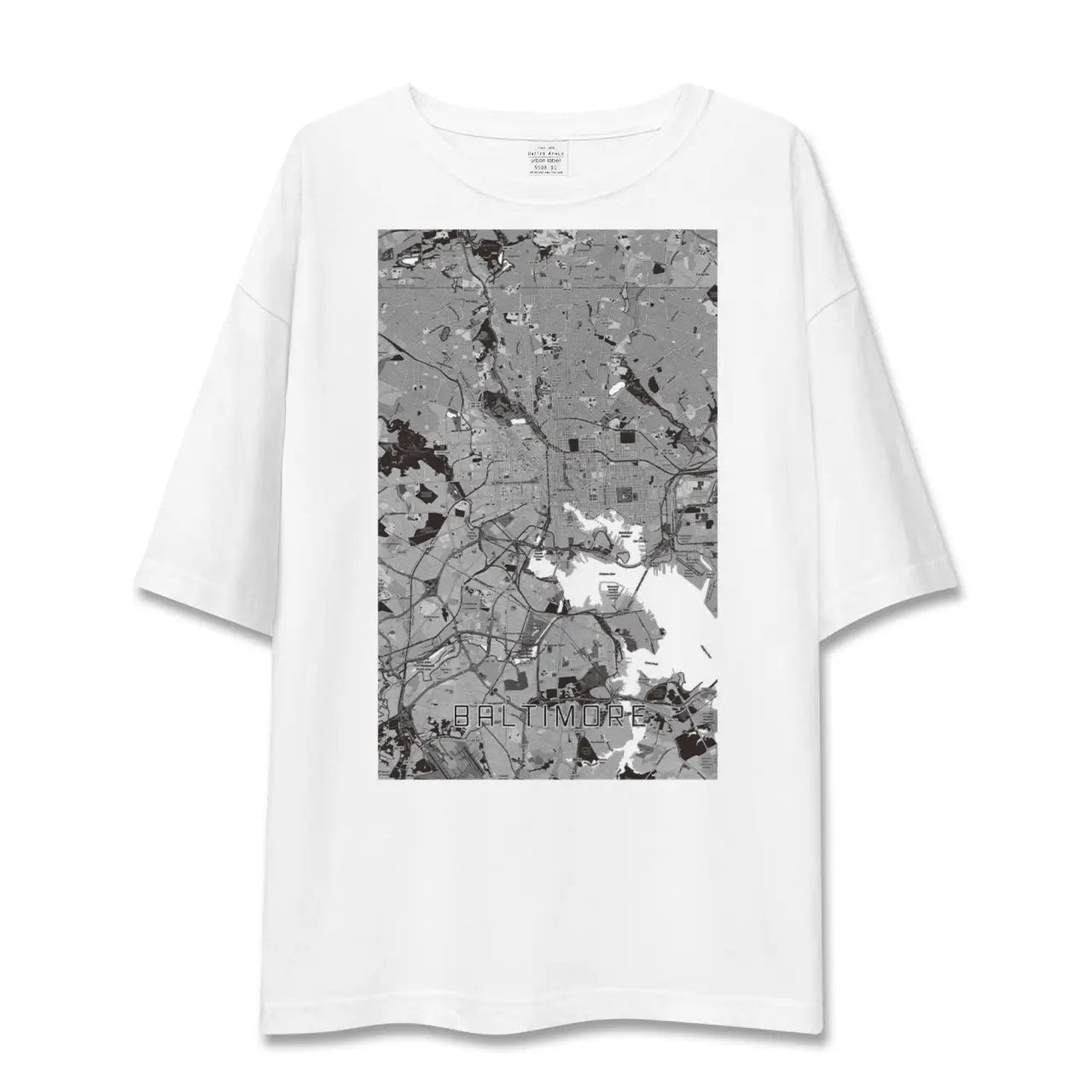 【ボルチモア(アメリカ)】地図柄ビッグシルエットTシャツ