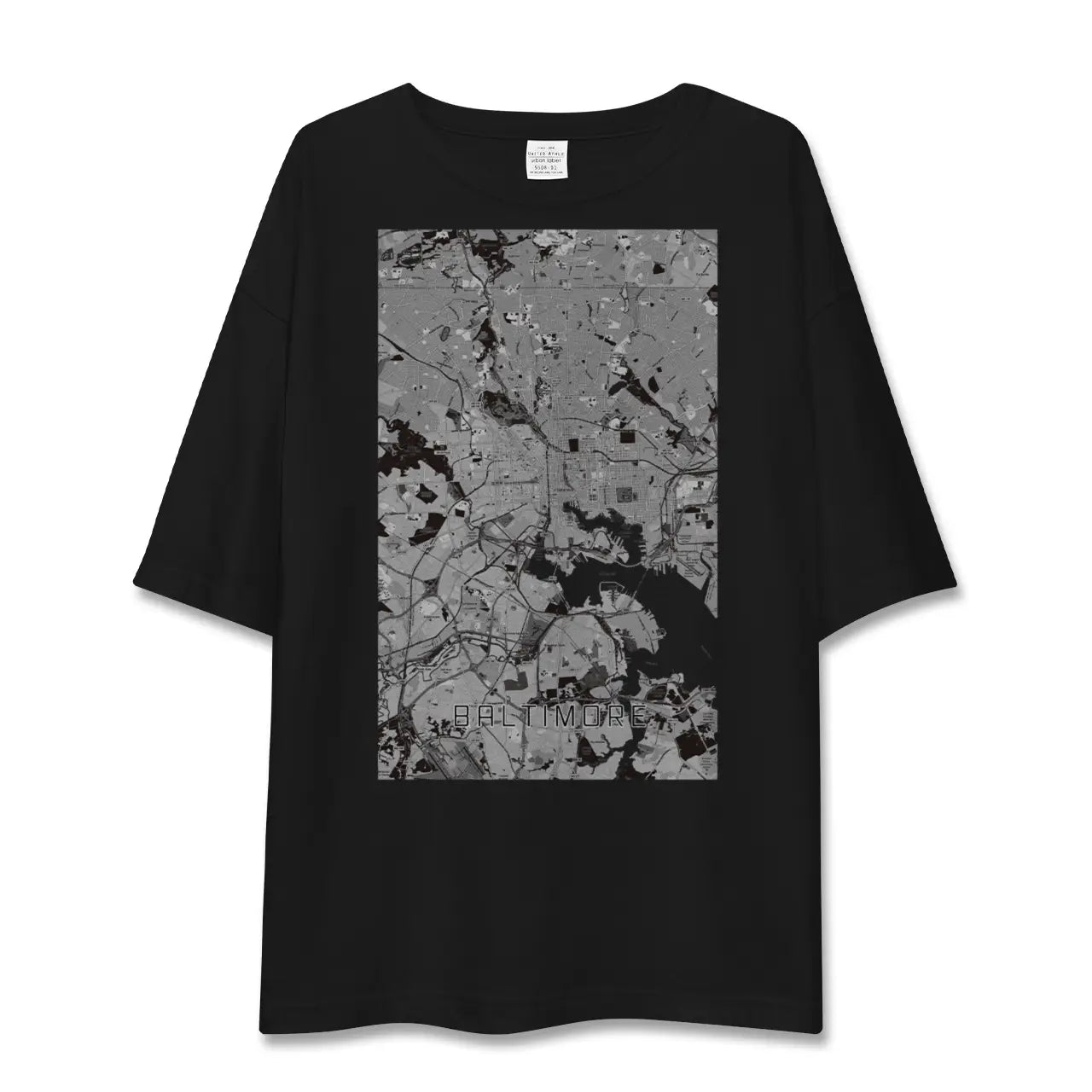 【ボルチモア(アメリカ)】地図柄ビッグシルエットTシャツ