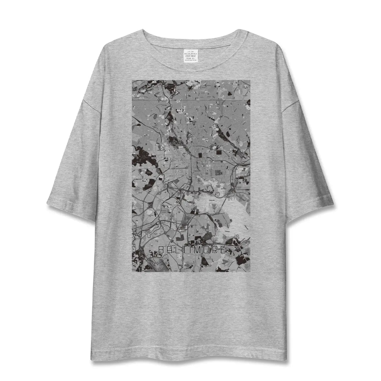 【ボルチモア(アメリカ)】地図柄ビッグシルエットTシャツ