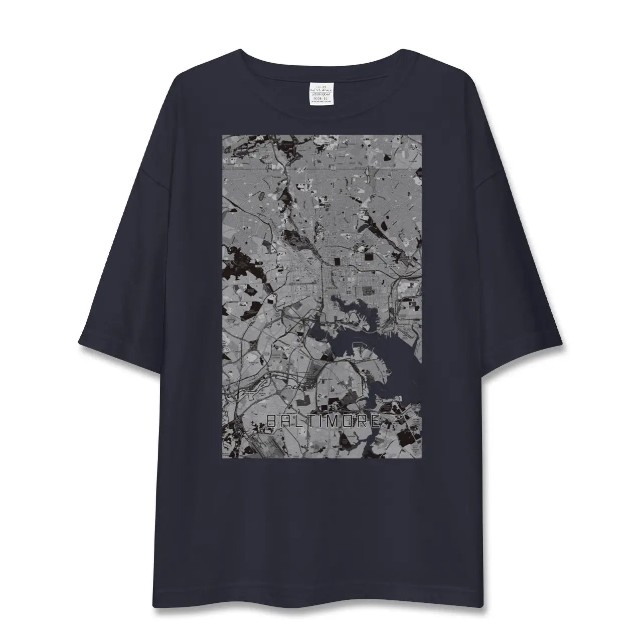 【ボルチモア(アメリカ)】地図柄ビッグシルエットTシャツ