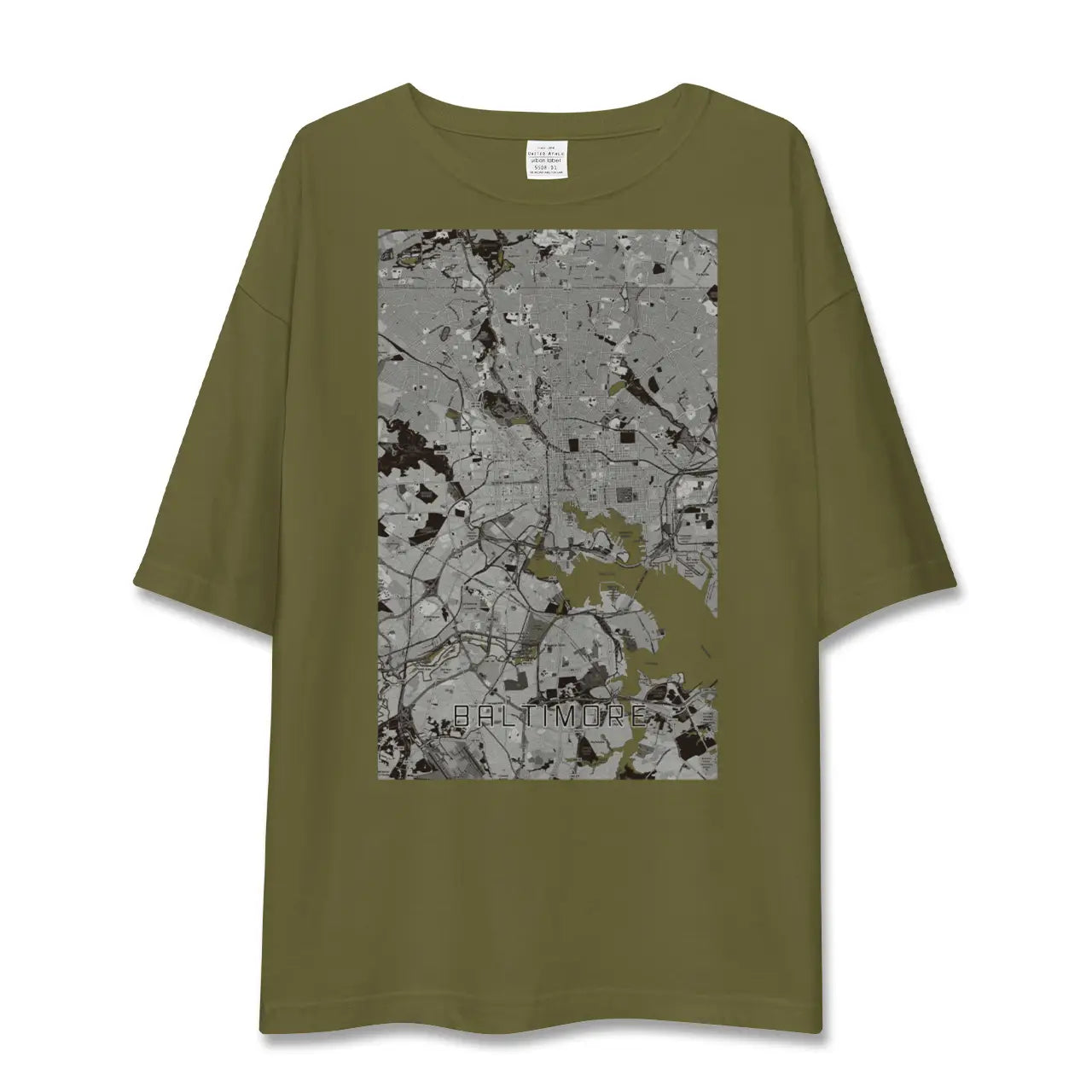 【ボルチモア(アメリカ)】地図柄ビッグシルエットTシャツ