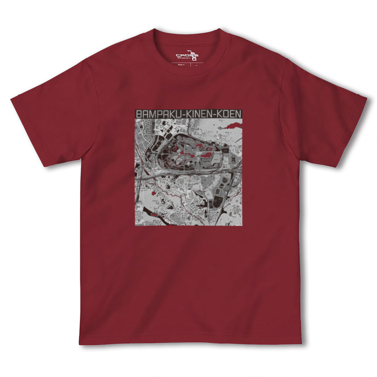 【万博記念公園(大阪府)】地図柄ヘビーウェイトTシャツ