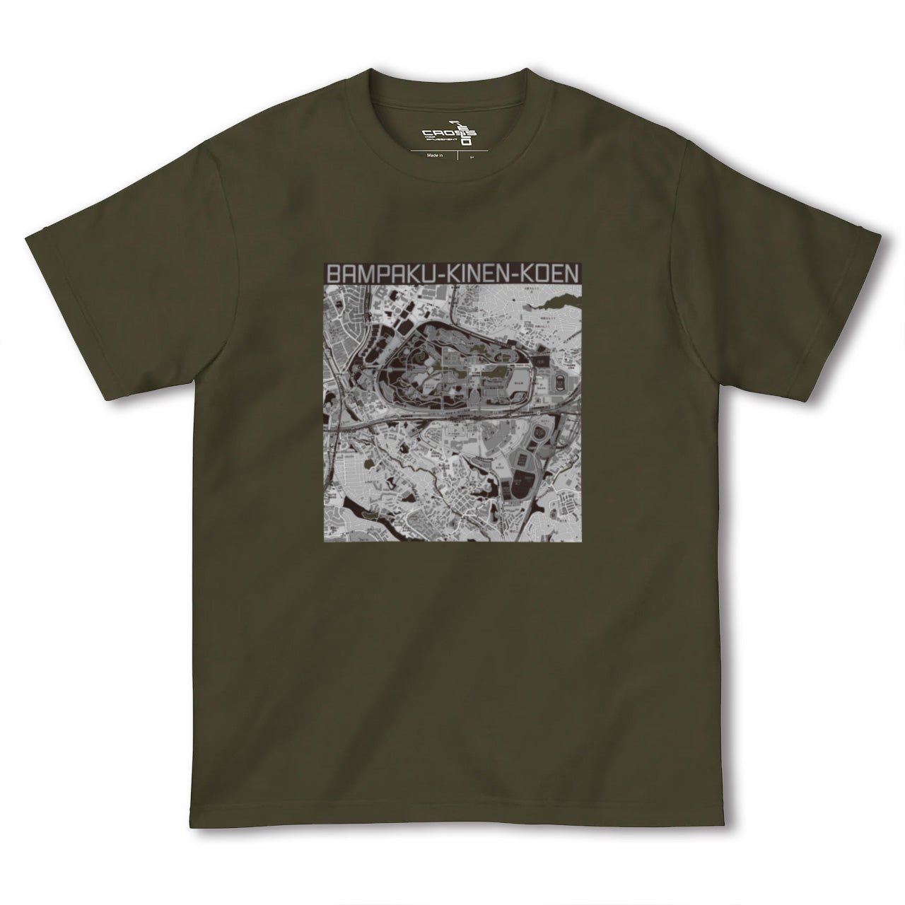 【万博記念公園(大阪府)】地図柄ヘビーウェイトTシャツ