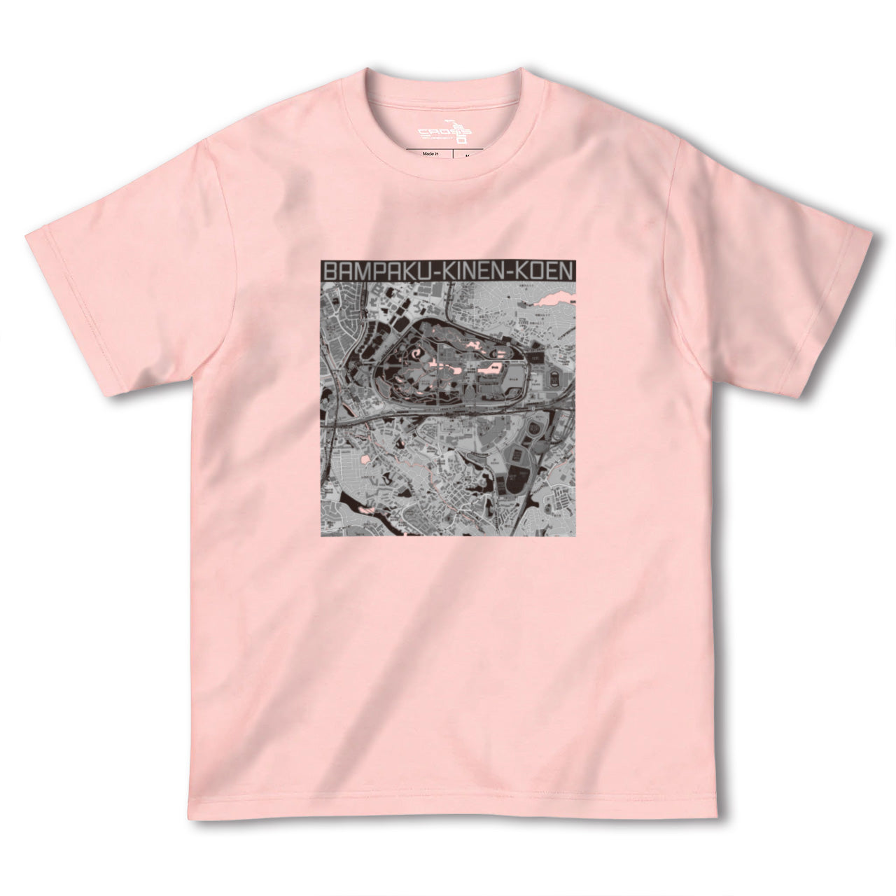 【万博記念公園(大阪府)】地図柄ヘビーウェイトTシャツ