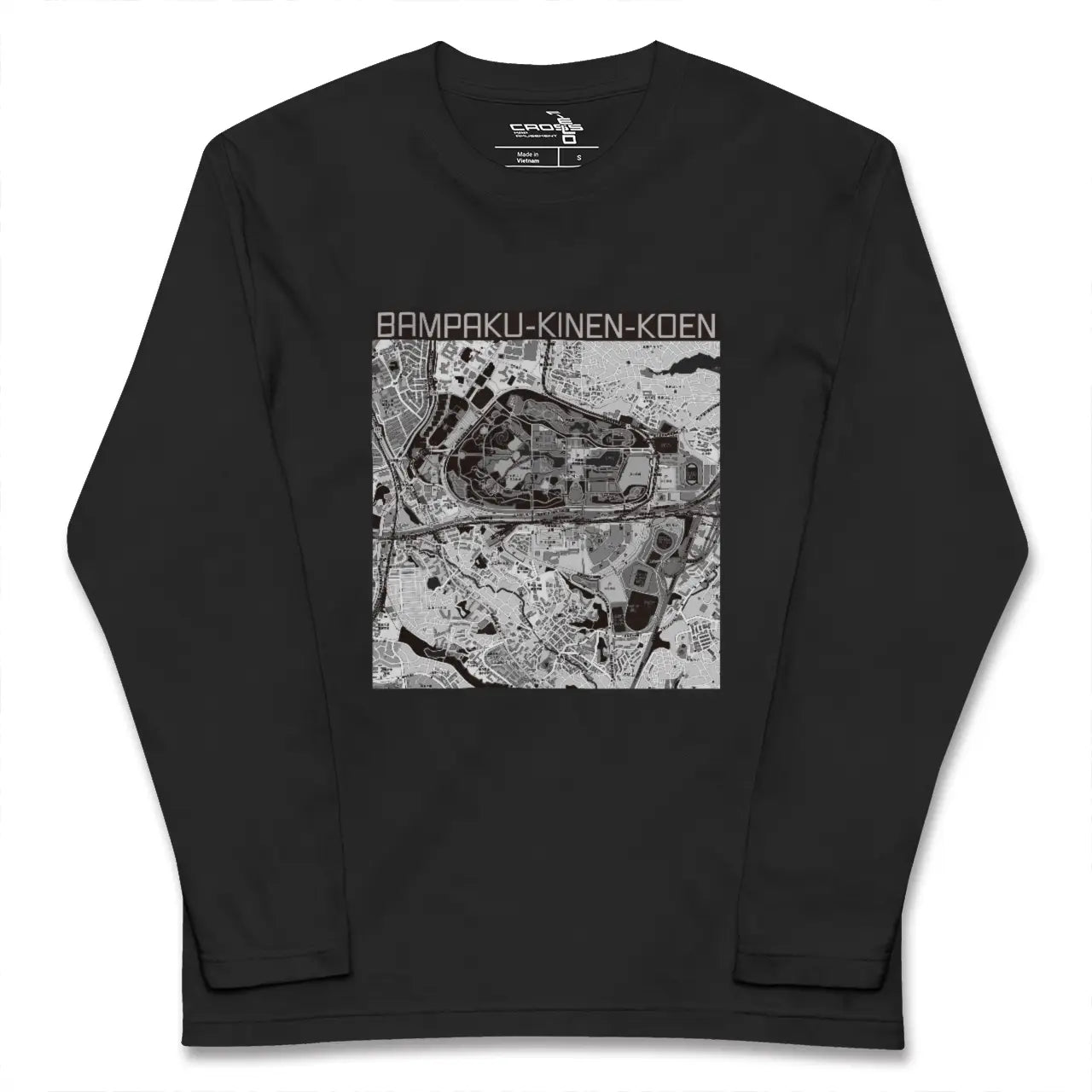 【万博記念公園(大阪府)】地図柄ロングスリーブTシャツ