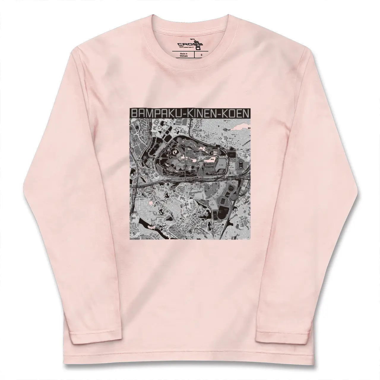 【万博記念公園(大阪府)】地図柄ロングスリーブTシャツ
