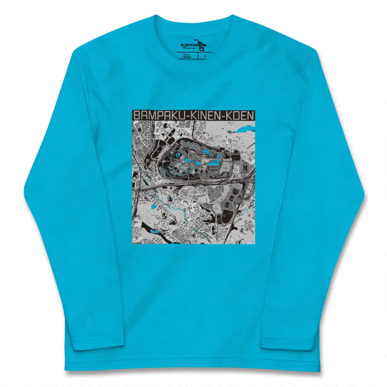 【万博記念公園(大阪府)】地図柄ロングスリーブTシャツ