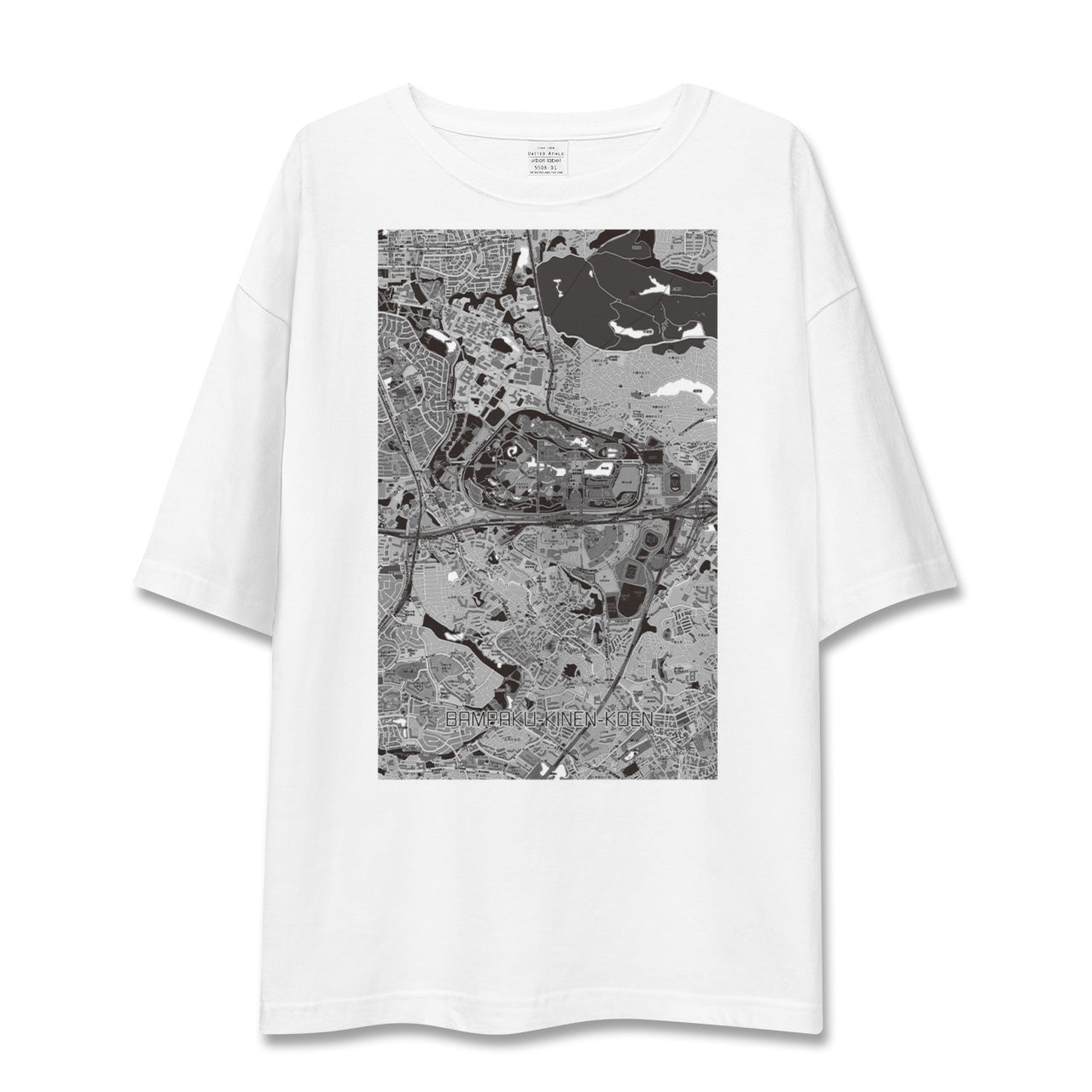 【万博記念公園(大阪府)】地図柄ビッグシルエットTシャツ