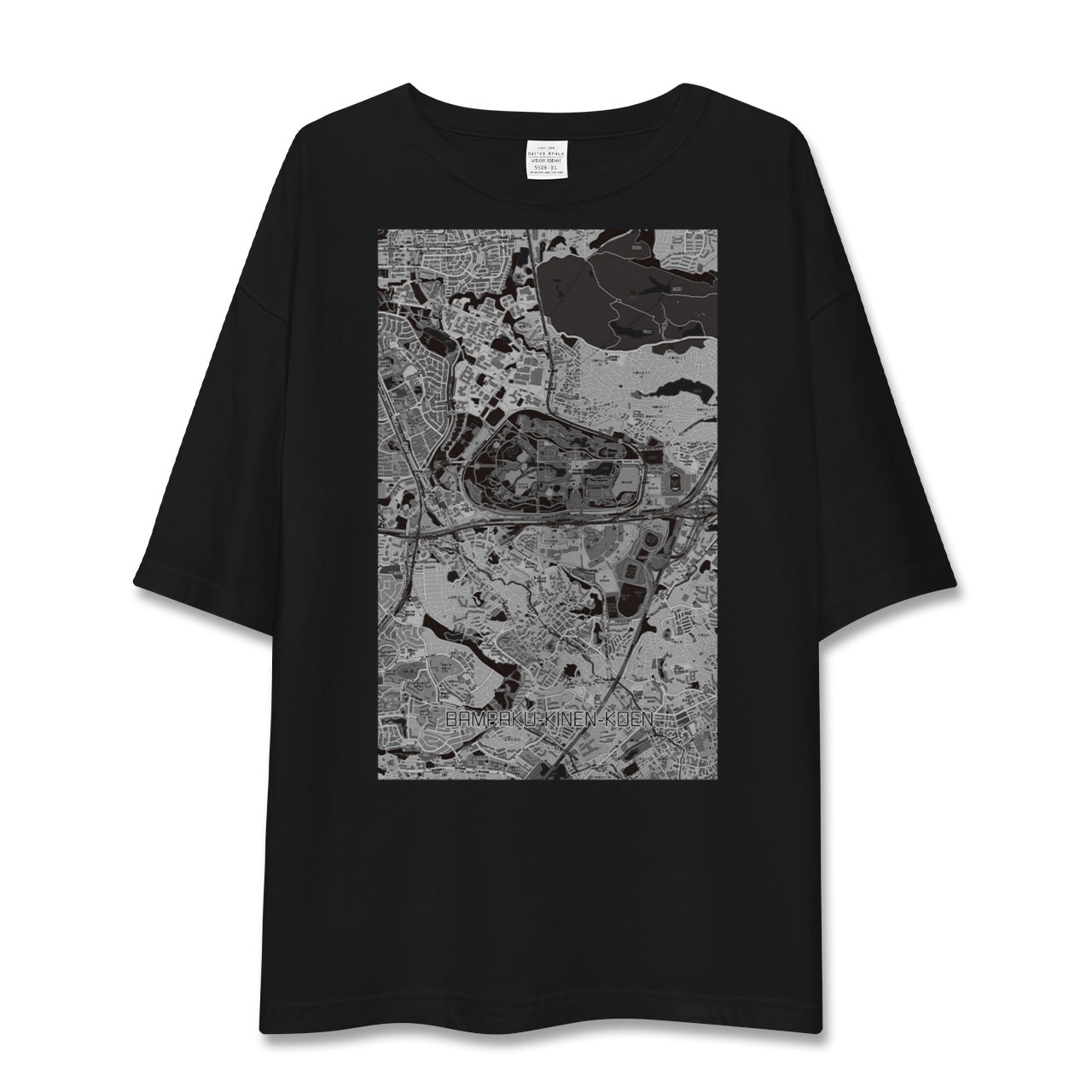 【万博記念公園(大阪府)】地図柄ビッグシルエットTシャツ