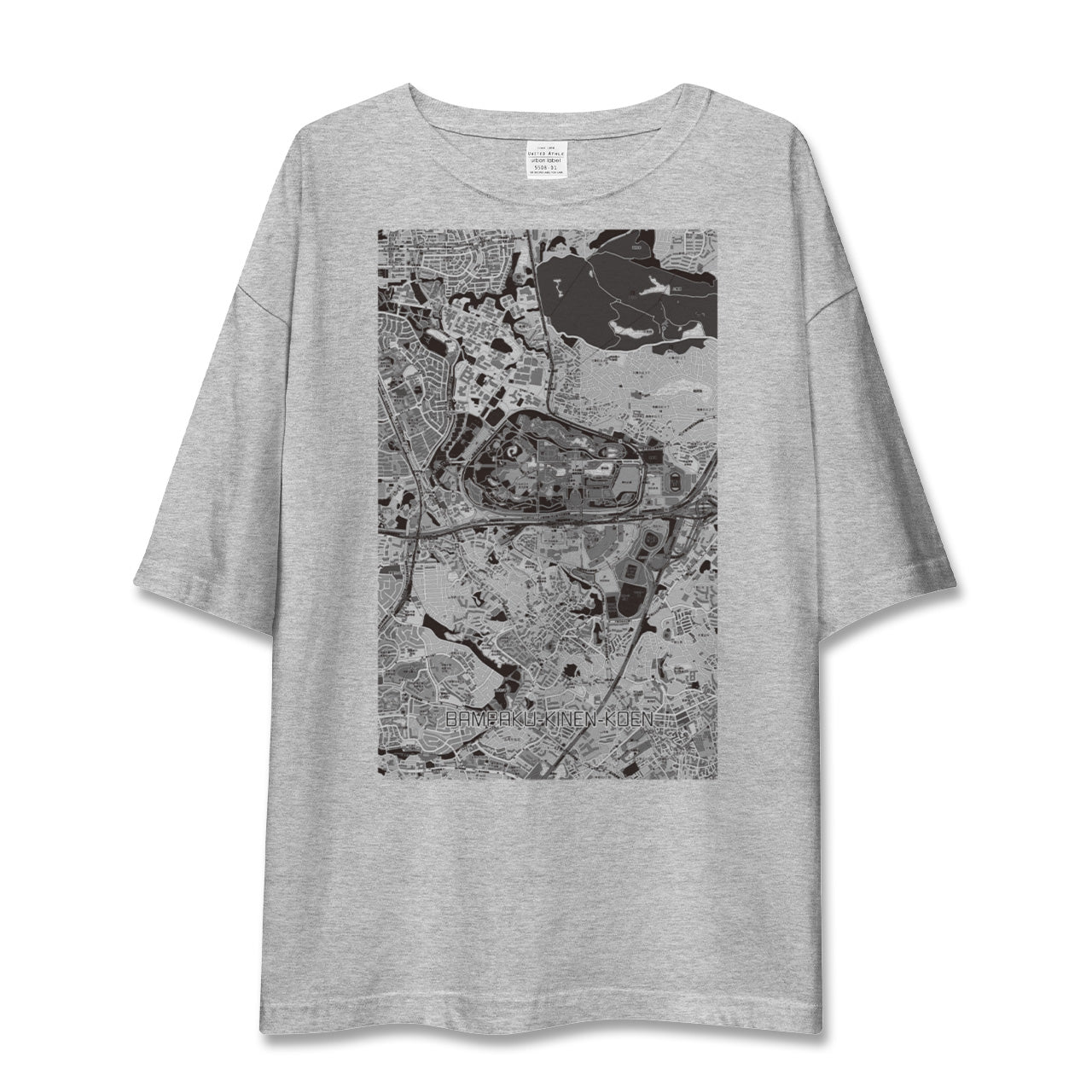 【万博記念公園(大阪府)】地図柄ビッグシルエットTシャツ