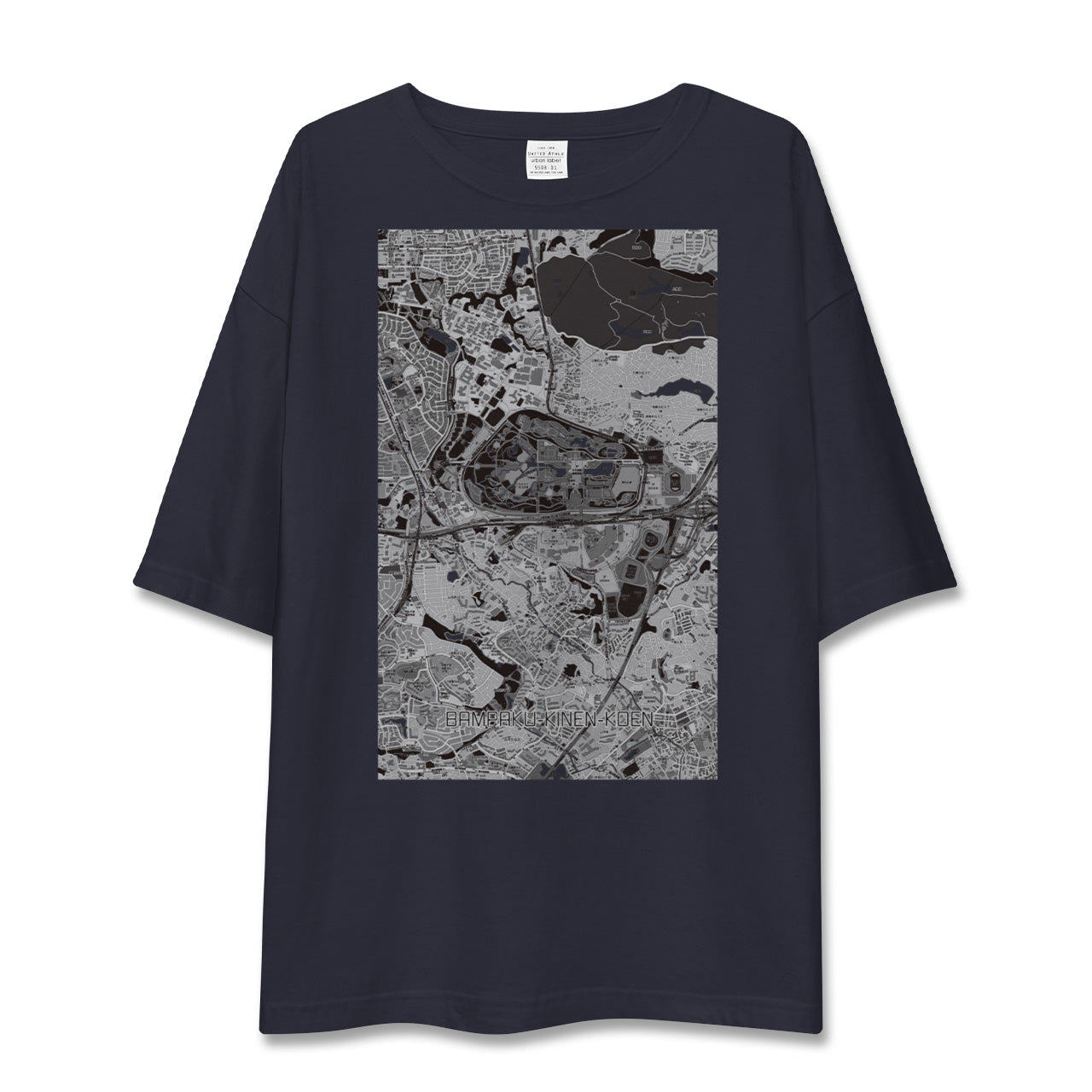 【万博記念公園(大阪府)】地図柄ビッグシルエットTシャツ