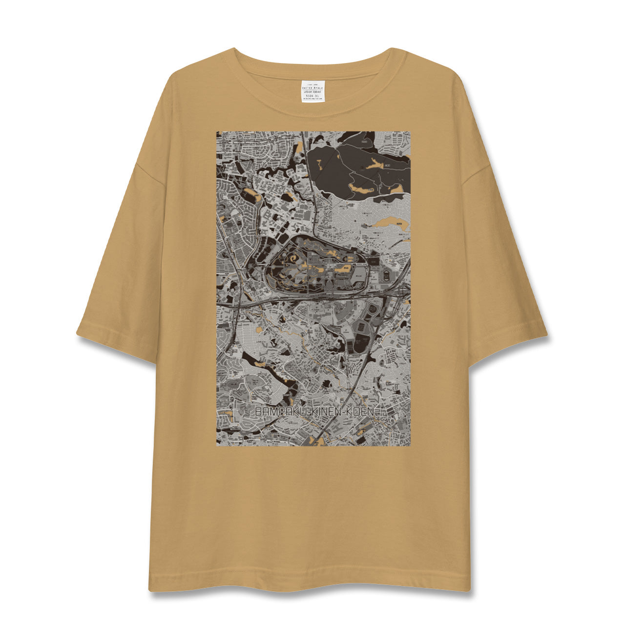 【万博記念公園(大阪府)】地図柄ビッグシルエットTシャツ