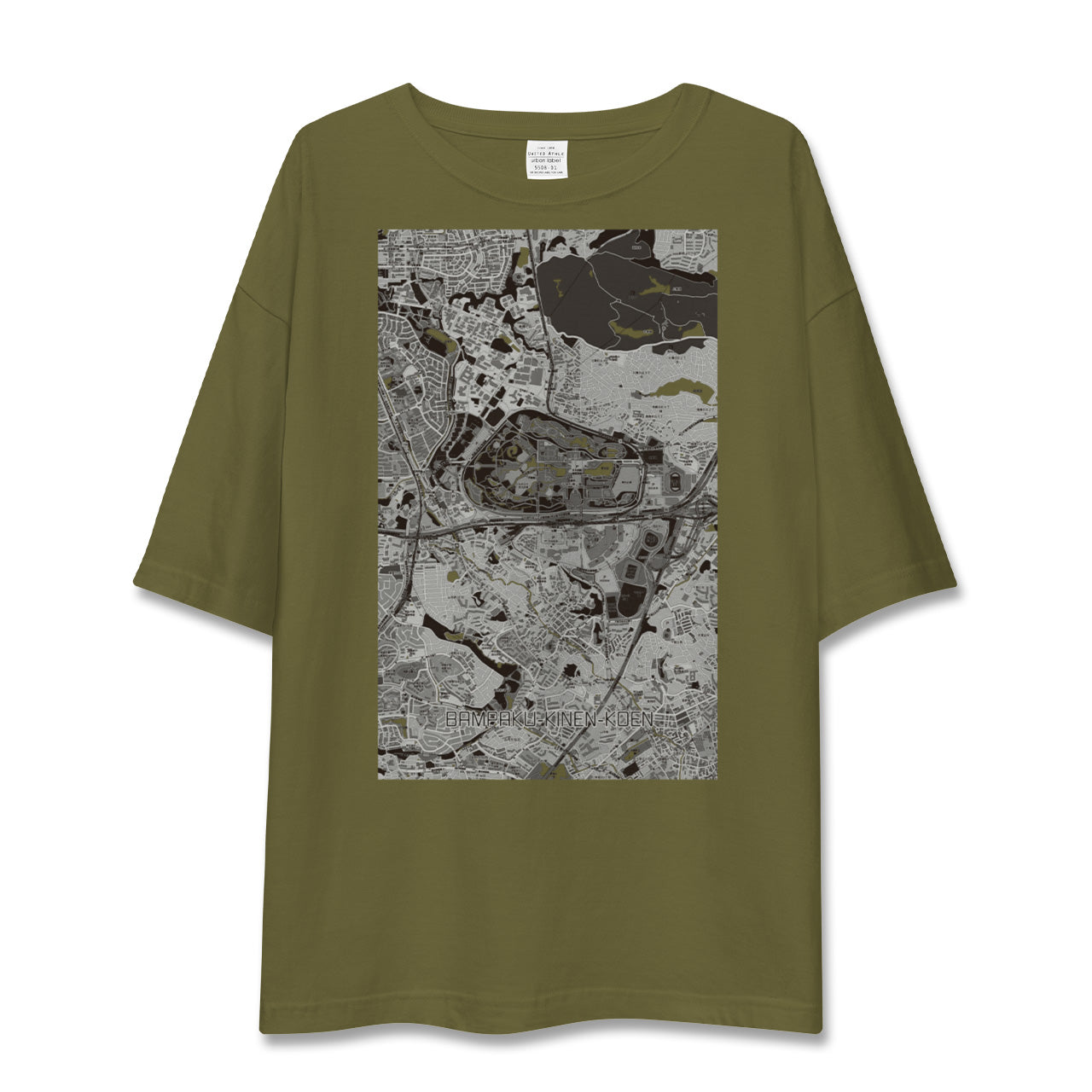 【万博記念公園(大阪府)】地図柄ビッグシルエットTシャツ