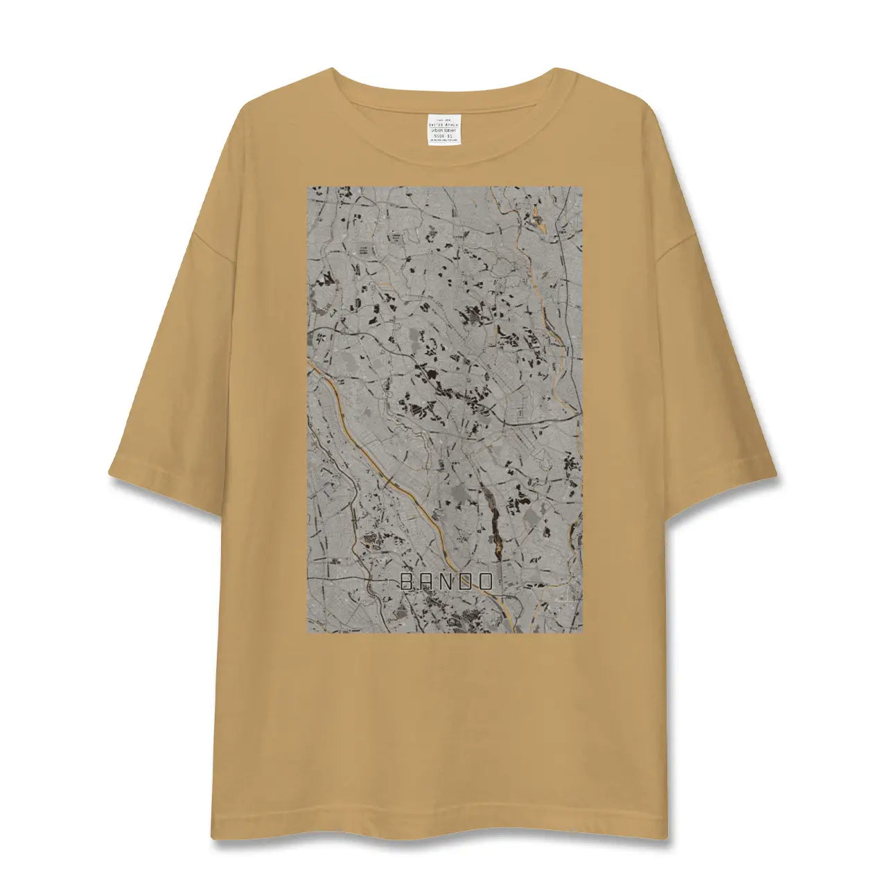 【坂東(茨城県)】地図柄ビッグシルエットTシャツ