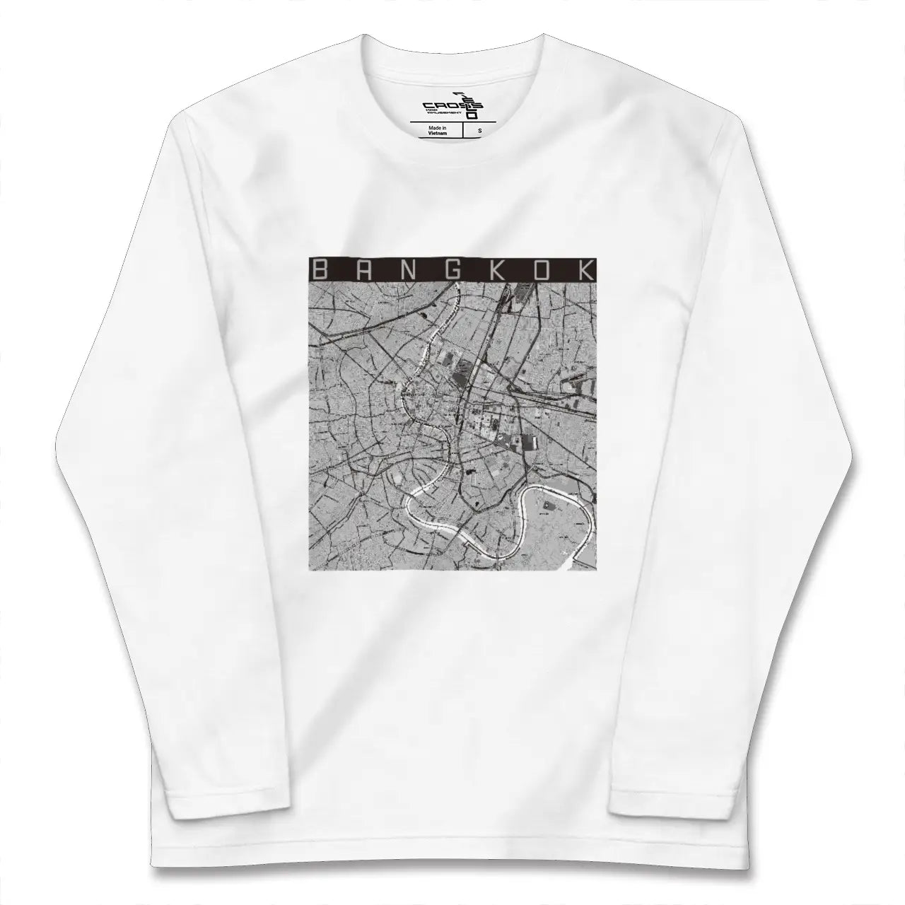 【バンコク(タイ)】地図柄ロングスリーブTシャツ