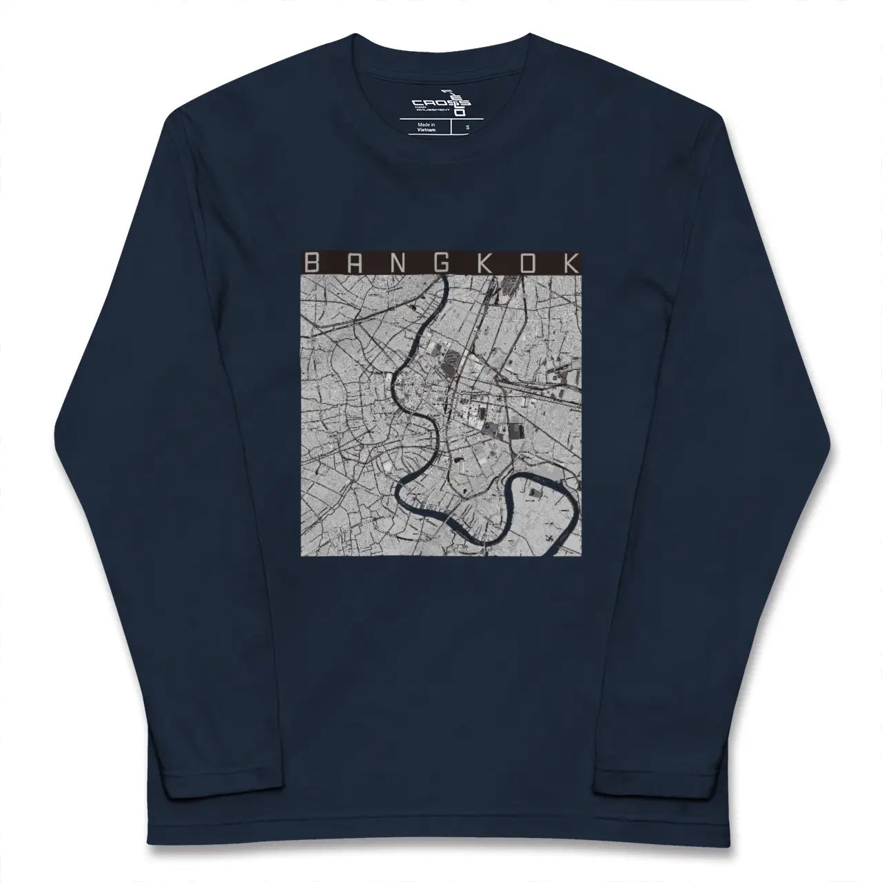 【バンコク(タイ)】地図柄ロングスリーブTシャツ