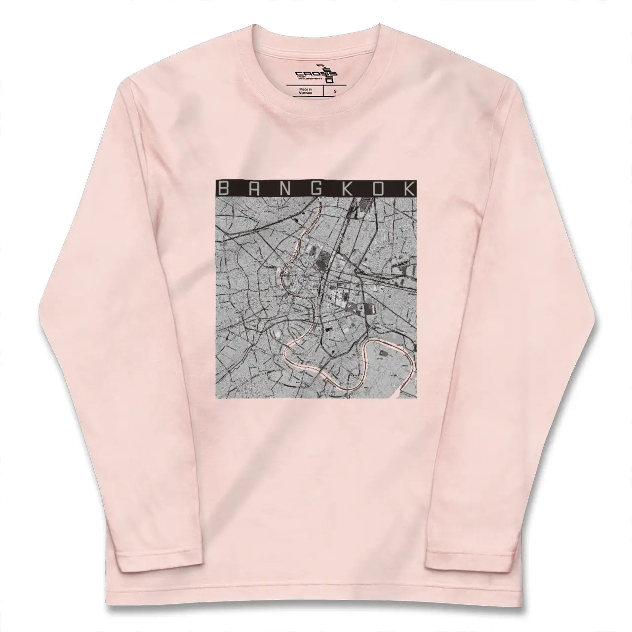 【バンコク(タイ)】地図柄ロングスリーブTシャツ