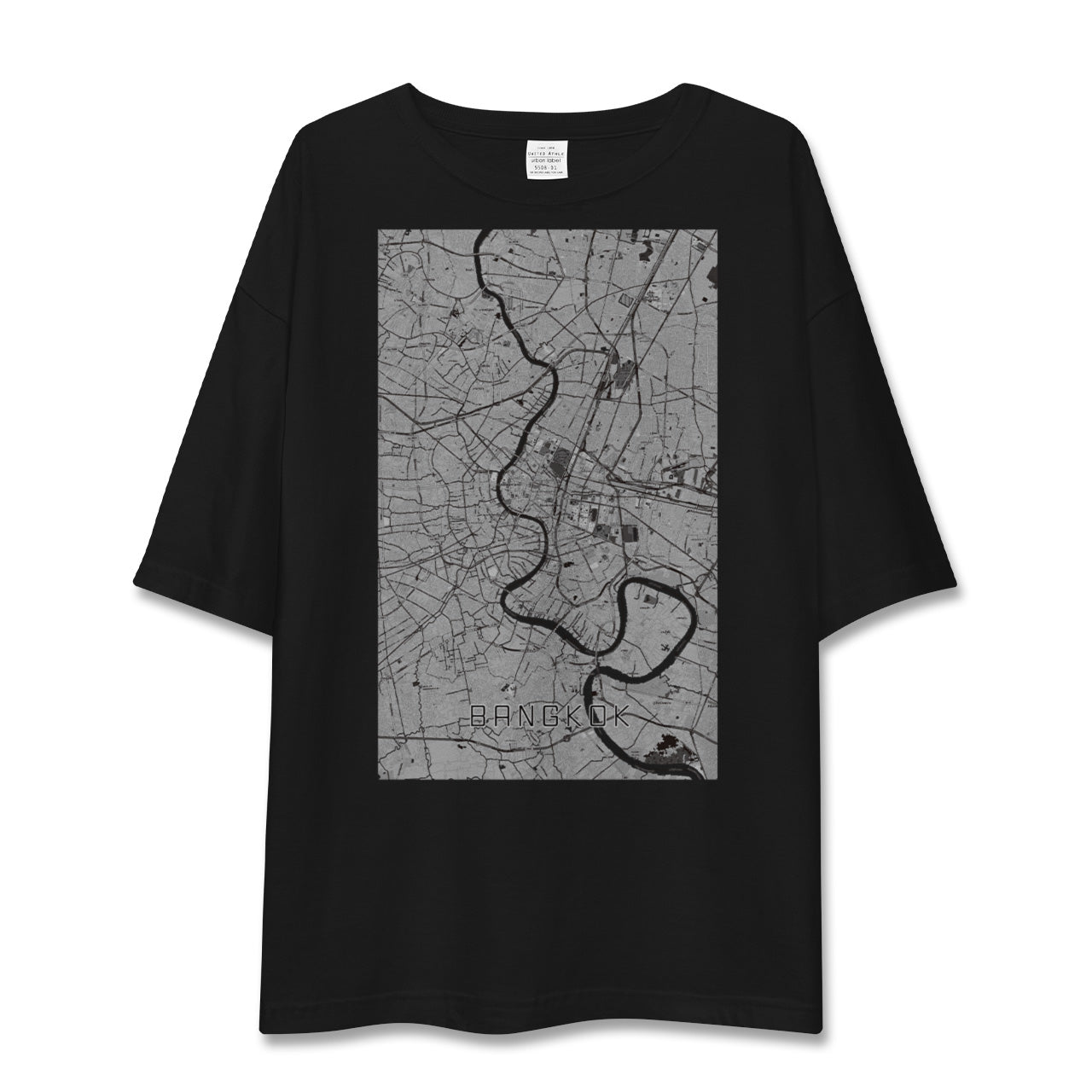 【バンコク(タイ)】地図柄ビッグシルエットTシャツ
