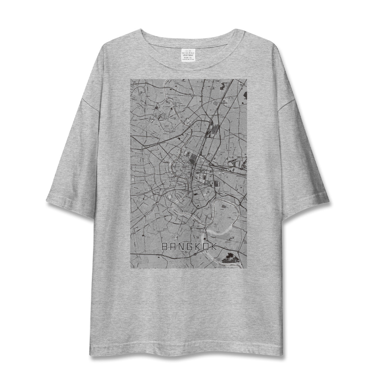 【バンコク(タイ)】地図柄ビッグシルエットTシャツ