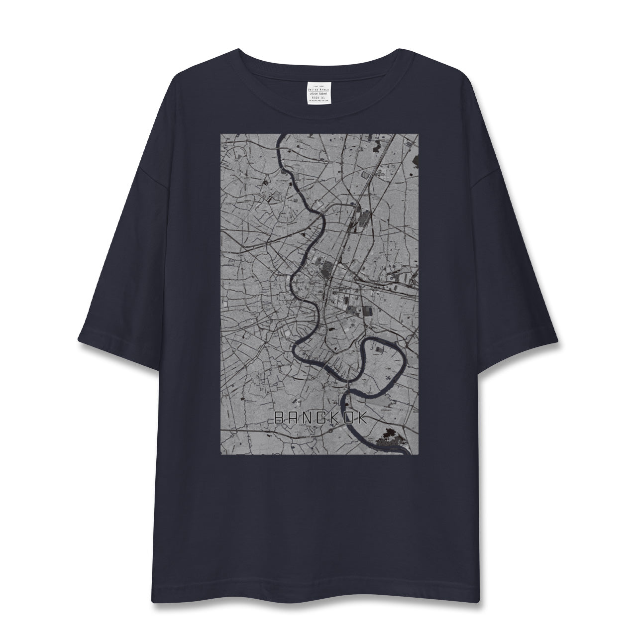 【バンコク(タイ)】地図柄ビッグシルエットTシャツ