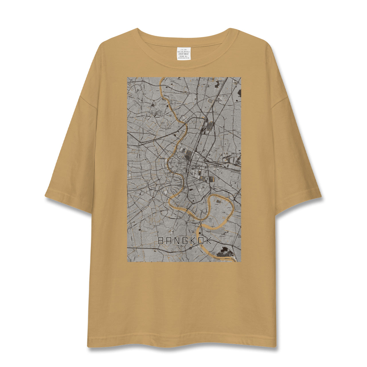 【バンコク(タイ)】地図柄ビッグシルエットTシャツ