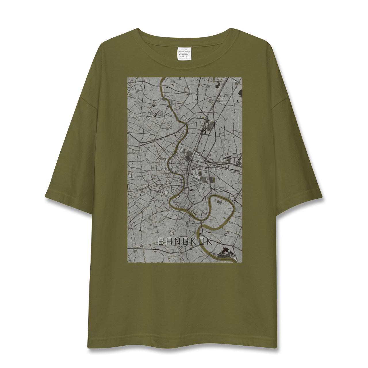 【バンコク(タイ)】地図柄ビッグシルエットTシャツ