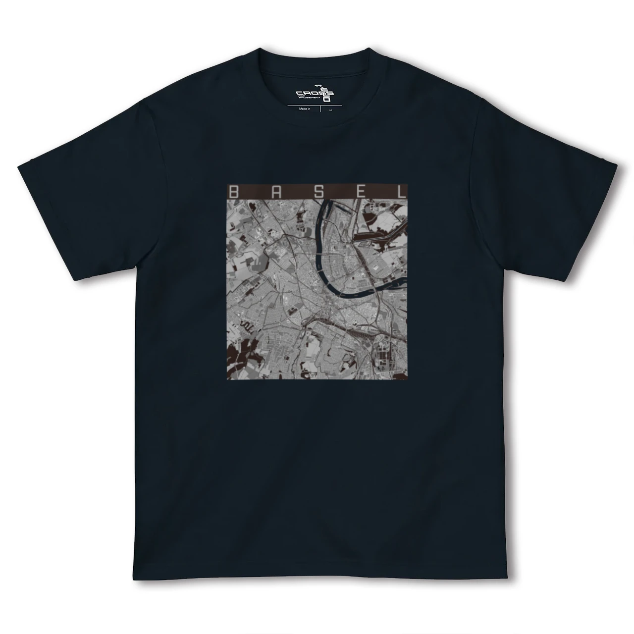 【バーゼル(スイス)】地図柄ヘビーウェイトTシャツ