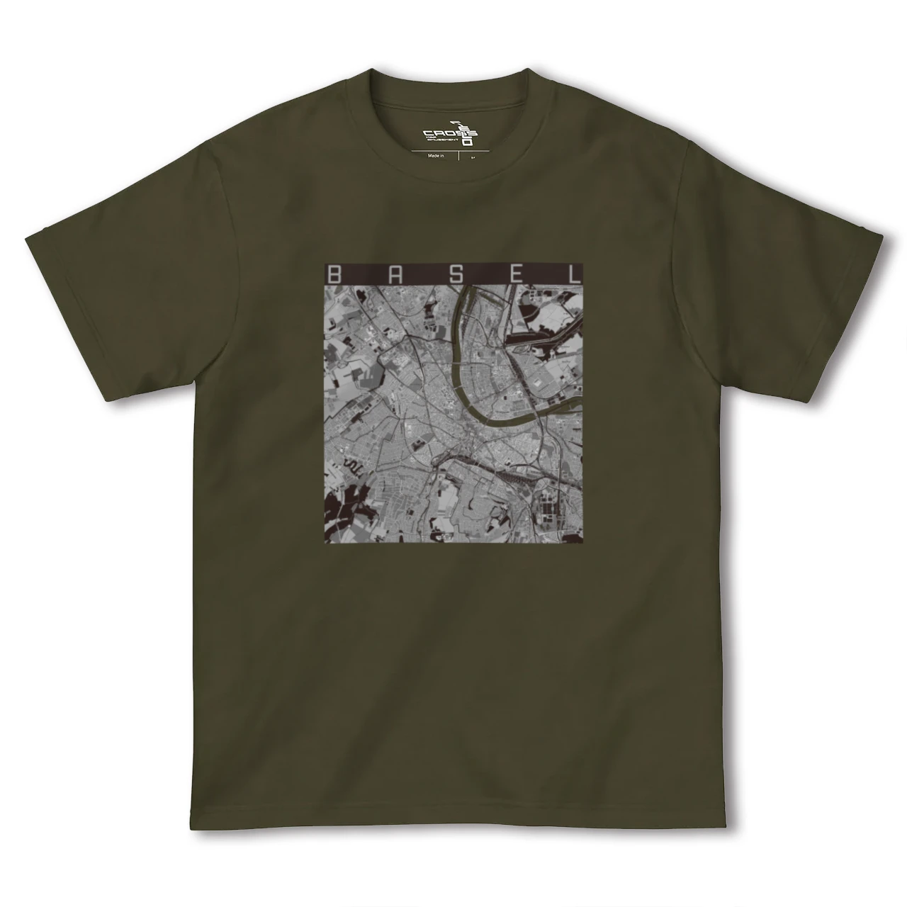【バーゼル(スイス)】地図柄ヘビーウェイトTシャツ