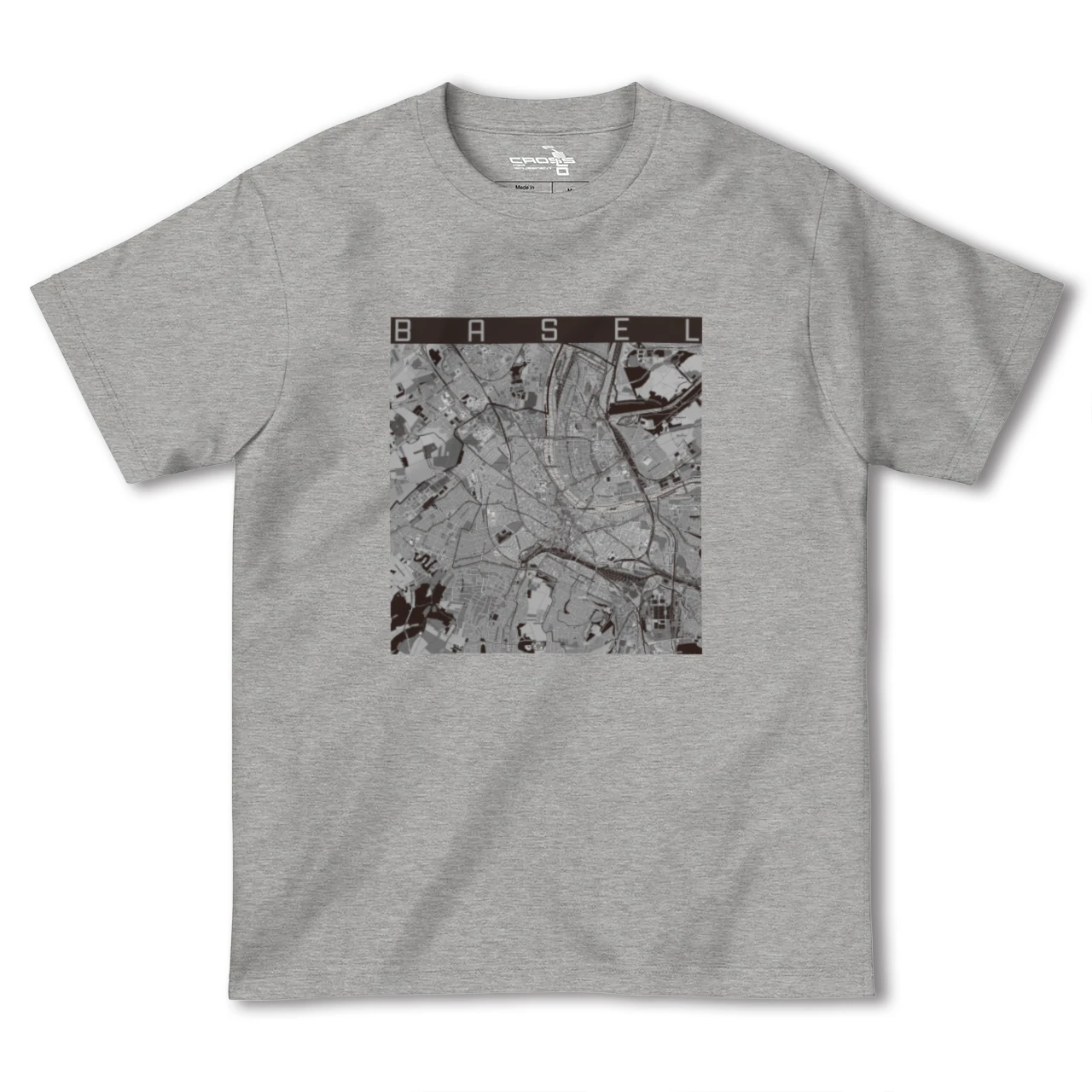 【バーゼル(スイス)】地図柄ヘビーウェイトTシャツ