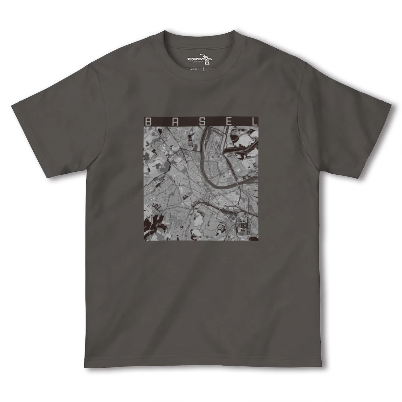 【バーゼル(スイス)】地図柄ヘビーウェイトTシャツ