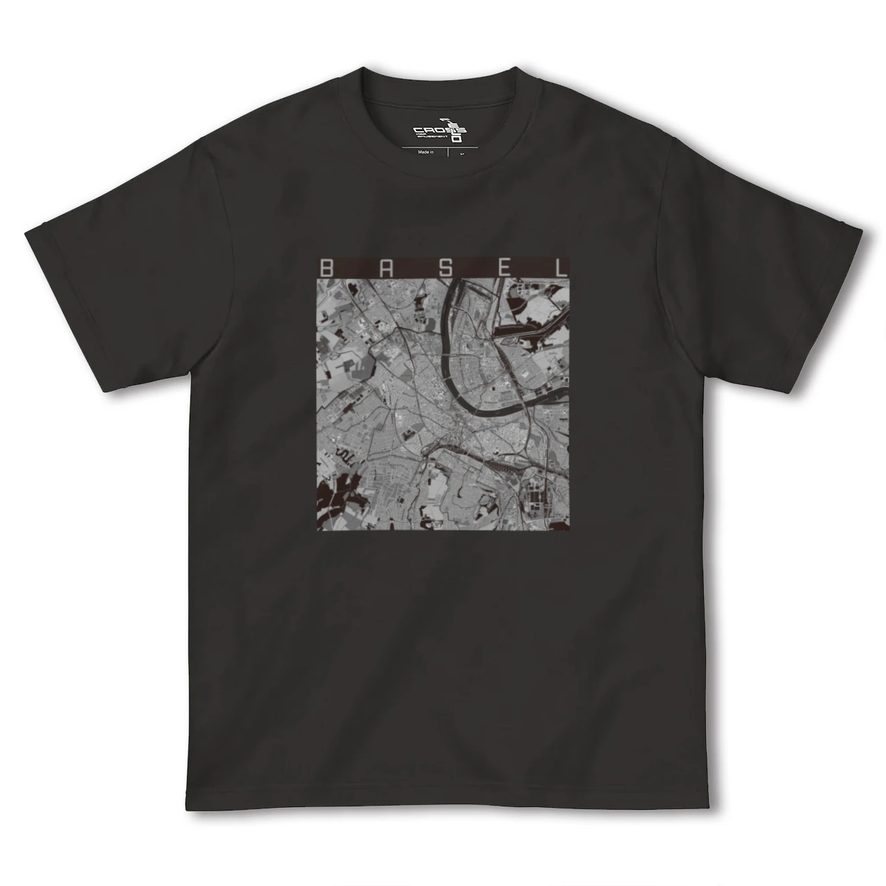 【バーゼル(スイス)】地図柄ヘビーウェイトTシャツ
