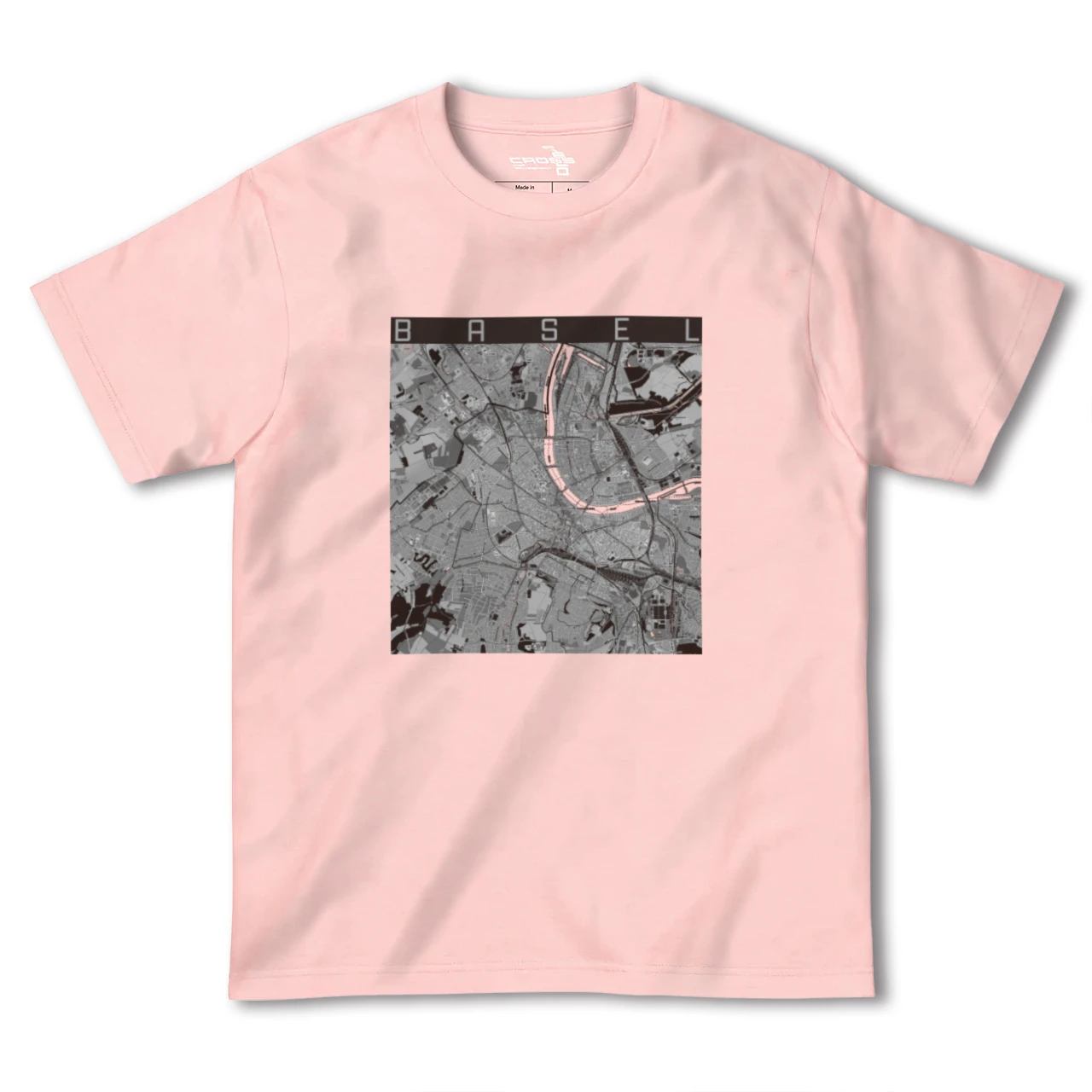【バーゼル(スイス)】地図柄ヘビーウェイトTシャツ