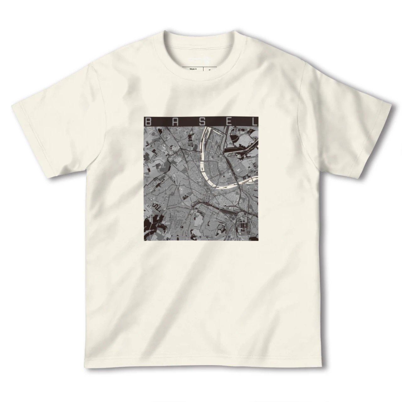 【バーゼル(スイス)】地図柄ヘビーウェイトTシャツ