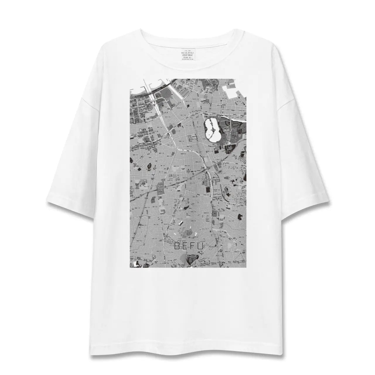 【別府(福岡県)(福岡県)】地図柄ビッグシルエットTシャツ