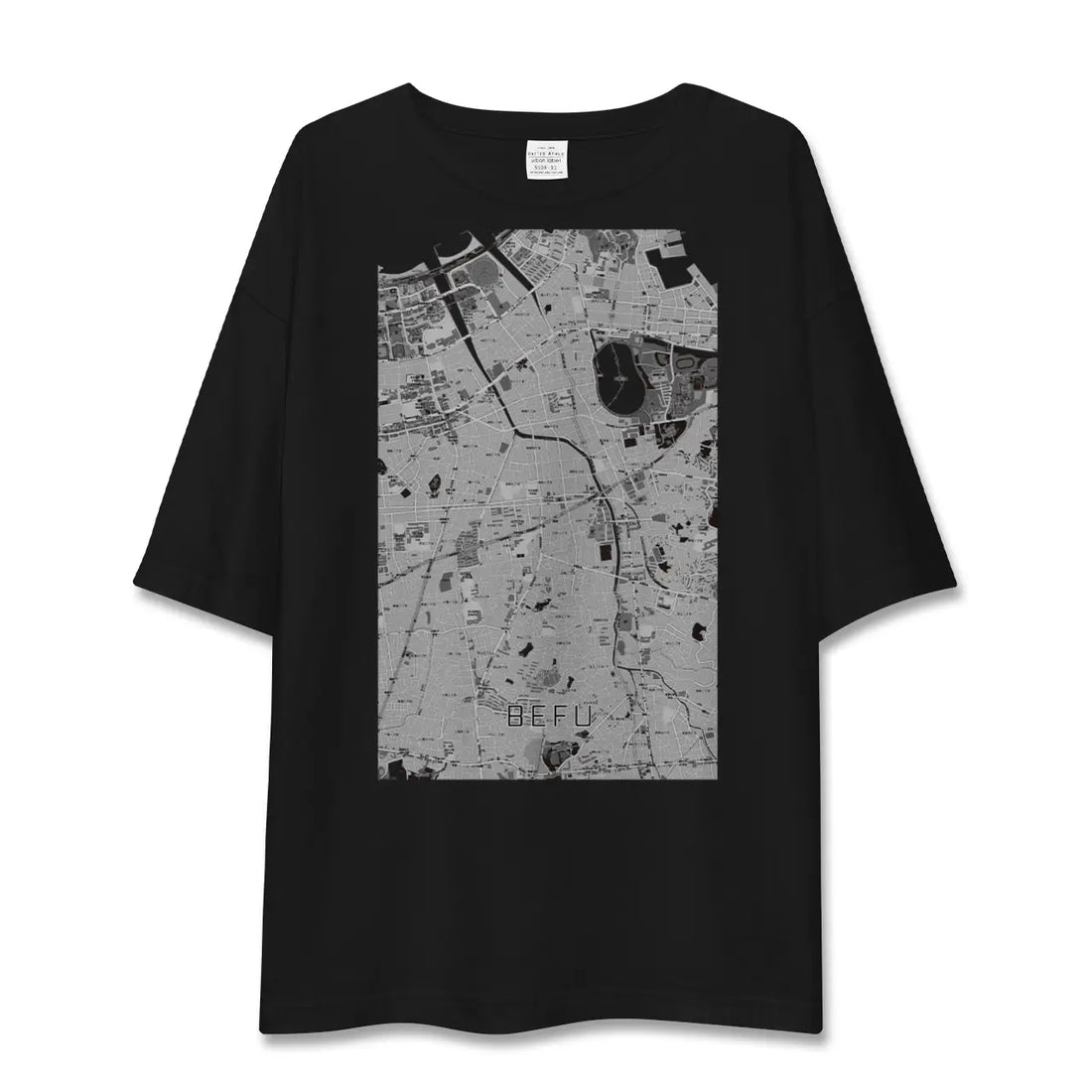 【別府(福岡県)(福岡県)】地図柄ビッグシルエットTシャツ