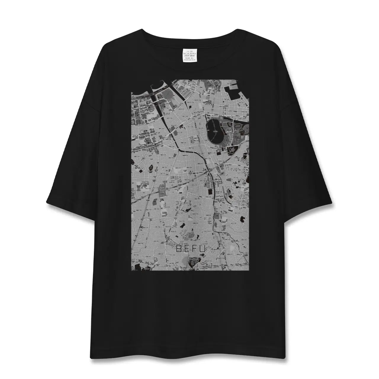 【別府(福岡県)(福岡県)】地図柄ビッグシルエットTシャツ