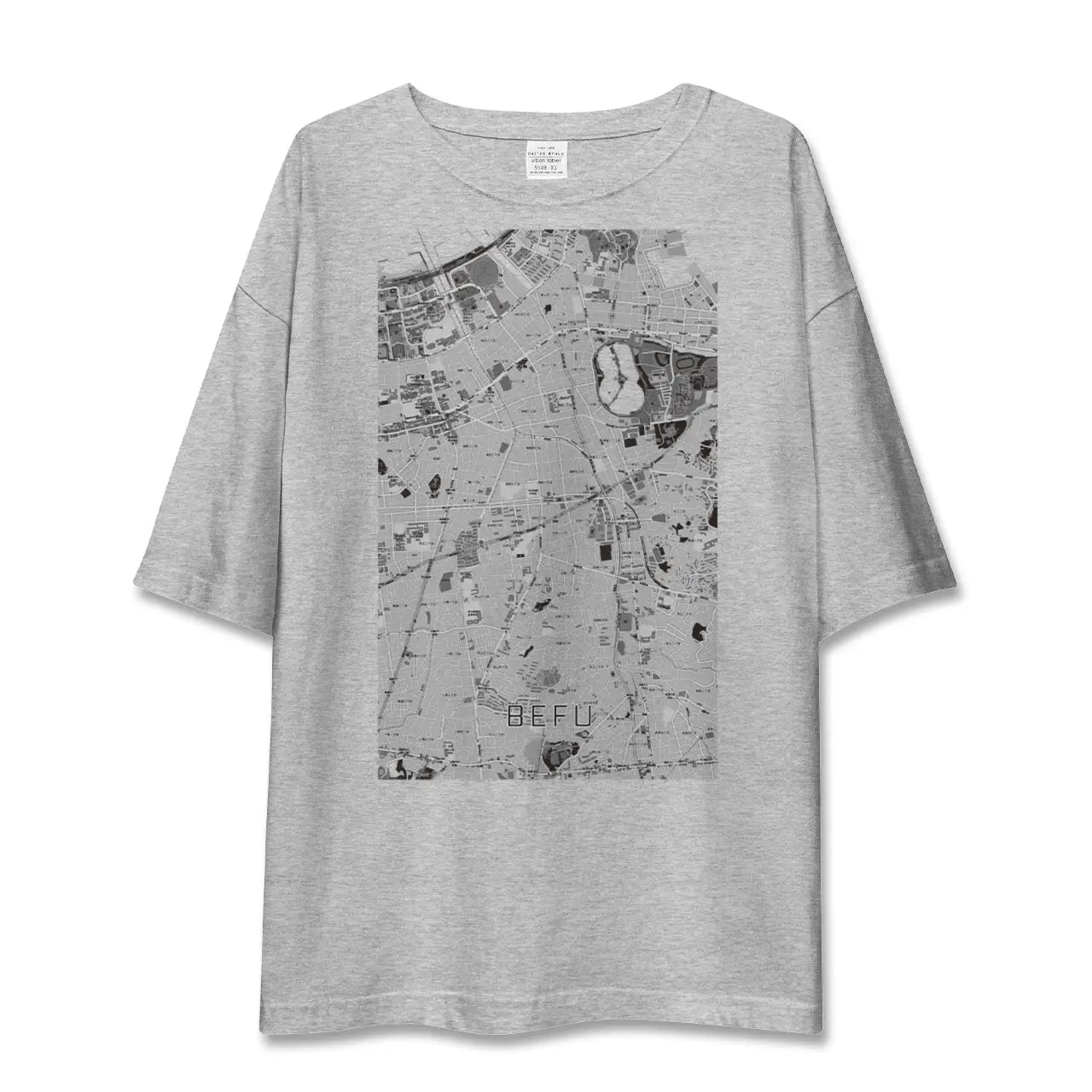 【別府(福岡県)(福岡県)】地図柄ビッグシルエットTシャツ