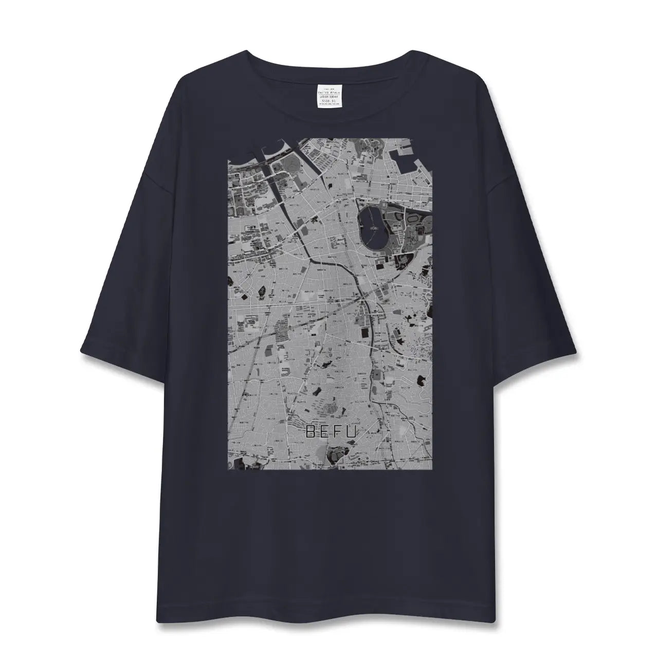 【別府(福岡県)(福岡県)】地図柄ビッグシルエットTシャツ