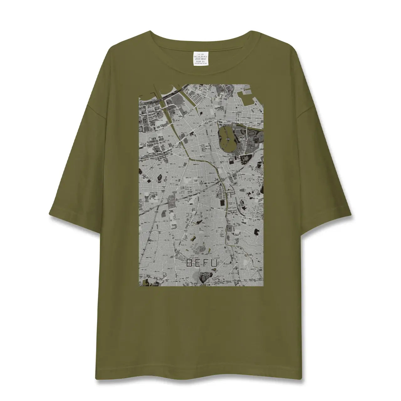 【別府(福岡県)(福岡県)】地図柄ビッグシルエットTシャツ